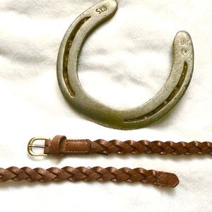 H&M braided faux leather waist accent belt